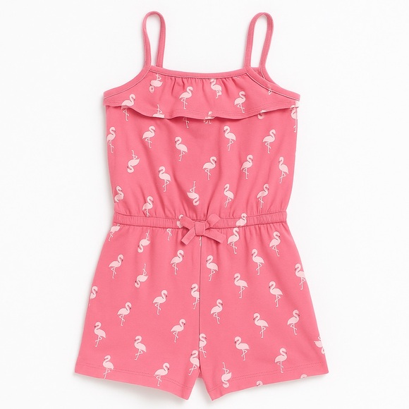 The Children's Place Pink Flamingo Romper - Picture 1 of 9